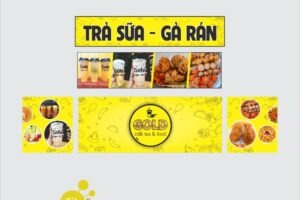 Mẫu thiết kế xe trà sữa file corel