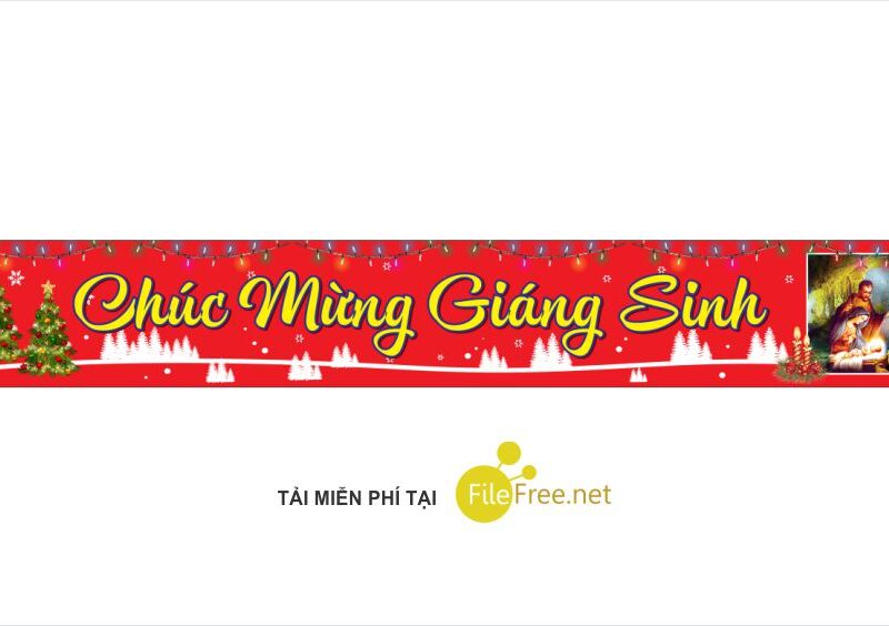 Tải file băng rôn mừng GIÁNG SINH miễn phí