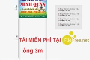 Bảng hiệu đứng sân bóng đá mini file corel và market báo giá