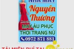 Bảng hiệu nhà may file corel tải miễn phí