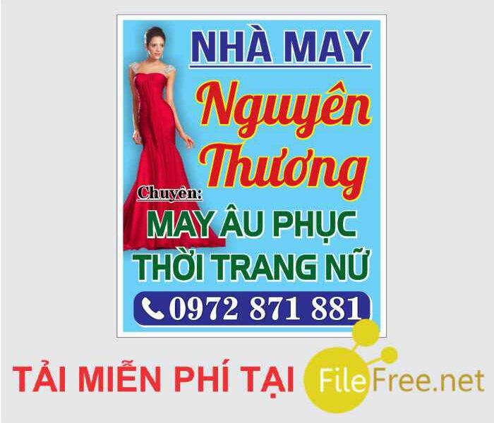 Bảng hiệu nhà may file corel tải miễn phí