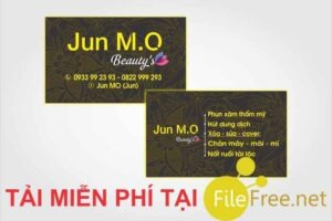Card visit file corel miễn phí ngành phun xăm
