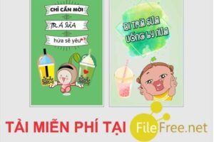04 tranh trà sữa file corel tải miễn phí