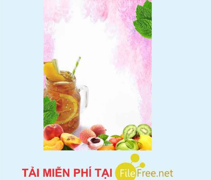Background menu trà file corel tách nền tải miễn phí