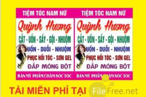Tải bảng hiệu chân đứng tóc nữ file corel miễn phí