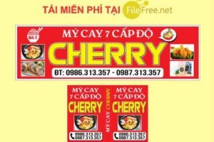 Bảng hiệu mì cay file vector corel miễn phí