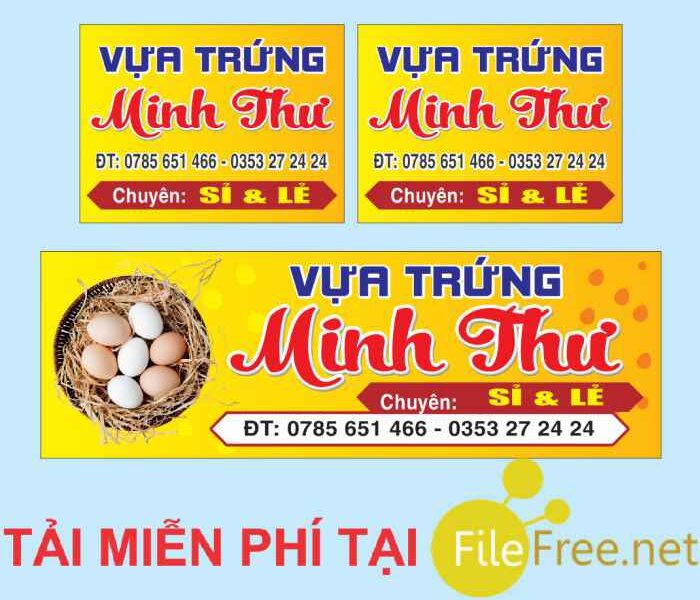 Bảng hiệu vựa trứng file corel tải miễn phí