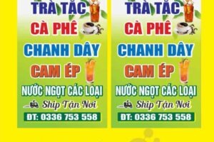 Bảng hiệu chân đứng quán nước tải miễn phí