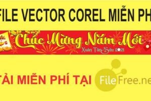 Tải băng rôn năm mới 2021 vector file corel miễn phí