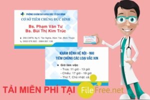 Card visit phòng khám bác sĩ file corel tải miễn phí