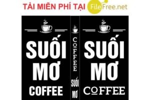 Bảng hộp đèn cà phê file corel tải miễn phí