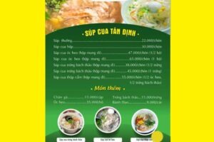 Menu súp cua file corel miễn phí