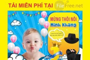 Phông nền sinh nhật cho bé vector corel free