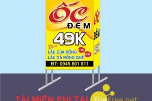 Bảng hiệu quán ốc vector corel