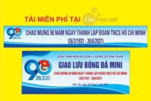 Băng rôn thành lập đoàn vector file corel free