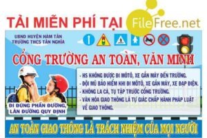 CỔNG TRƯỜNG AN TOÀN VĂN MINH VECTOR COREL