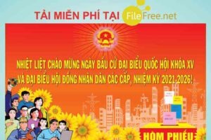 Panô bầu cử quốc hội khóa XV file vector tải miễn phí