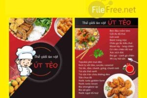 Vector menu file corel ăn vặt tải miễn phí
