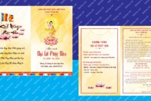 THIỆP MỜI LỄ PHẬT ĐẢN VECTOR