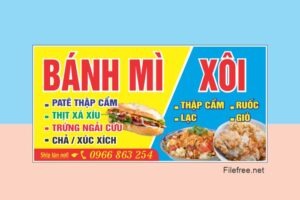 BẢNG HIỆU BÁNH MÌ XÔI CRD