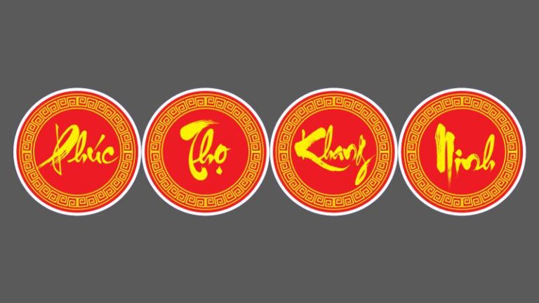 CHỮ TRÒN TRANG TRÍ TẾT FILE VECTOR - Filefree.net