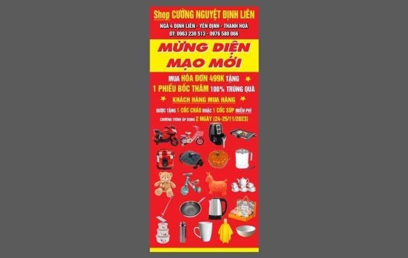 STANDEE BỐC THĂM TRÚNG THƯỞNG